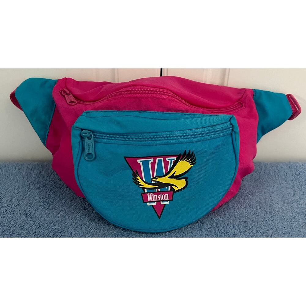 Vintage 80's Winston Fanny Pack in Pink & Blue
